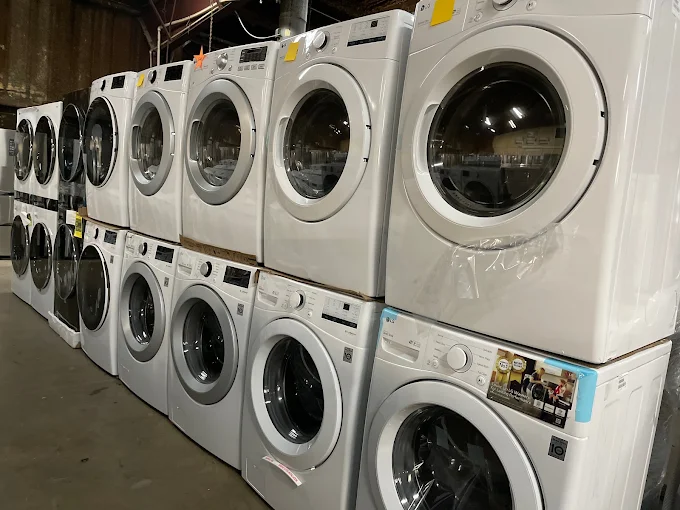 Front-load washer and dryer wall